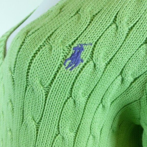 NWT RALPH LAUREN cotton cable pony sweater xl - Picture 2 of 6